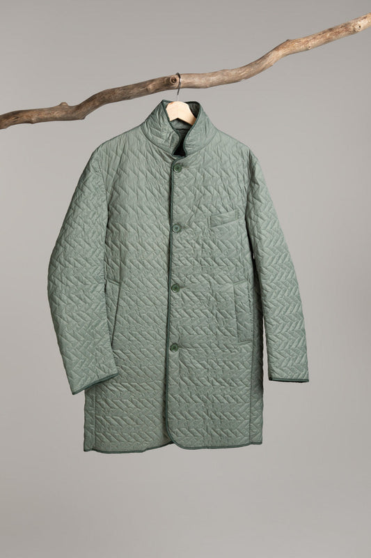 Lightweight Quilted Coat | Sage