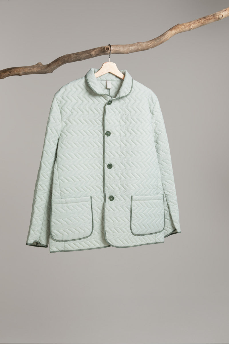 Quilted Jacket with Patch Pockets | Light Sage