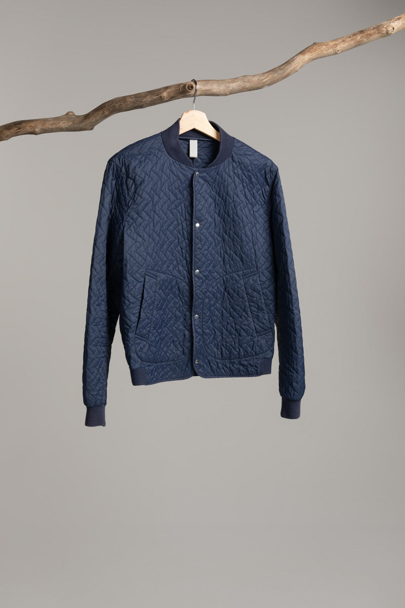 Quilted Bomber | Navy