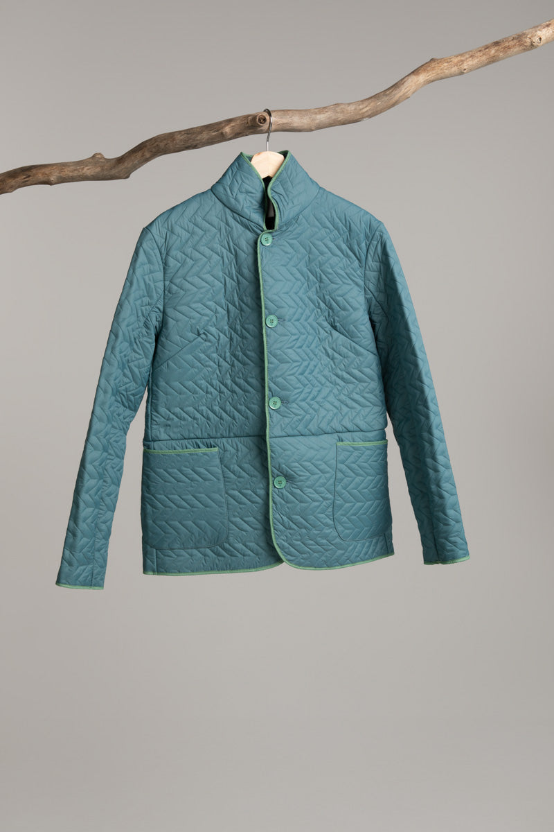 Quilted Jacket with Patch Pockets | Sage