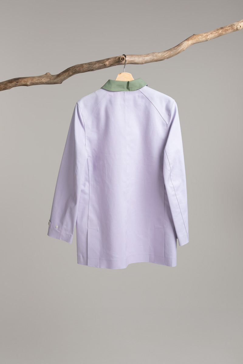 Single Breasted Coat | Lilac / Khaki