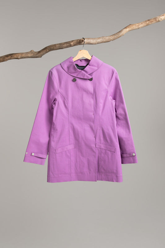 Double Breasted Coat | Purple