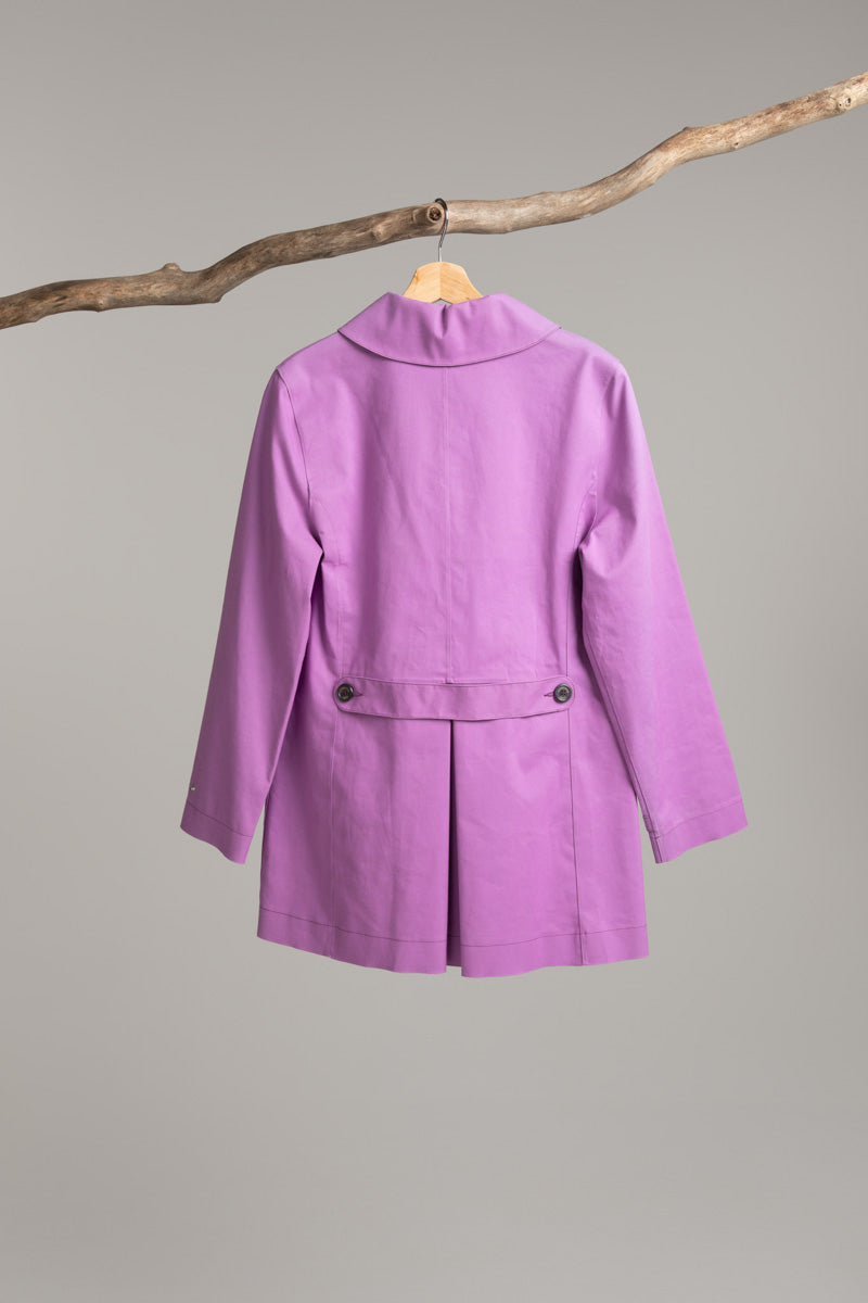 Double Breasted Coat | Purple