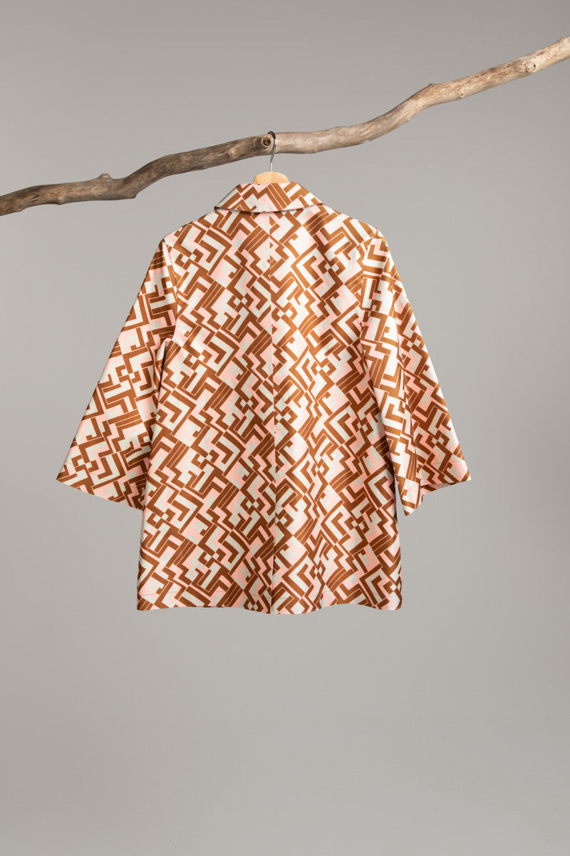 Article 18 - 3/4 Flared Sleeve | Silk Chevron