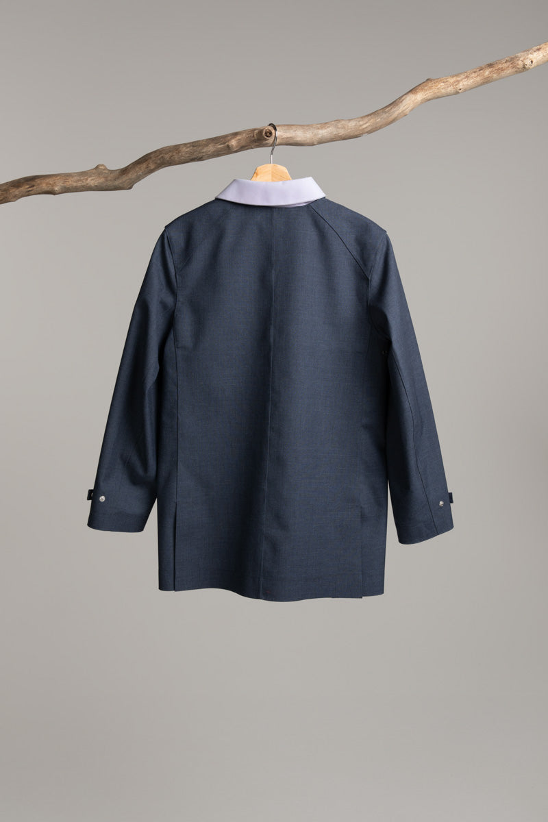 3/4 Length Coat | Denim / Lilac