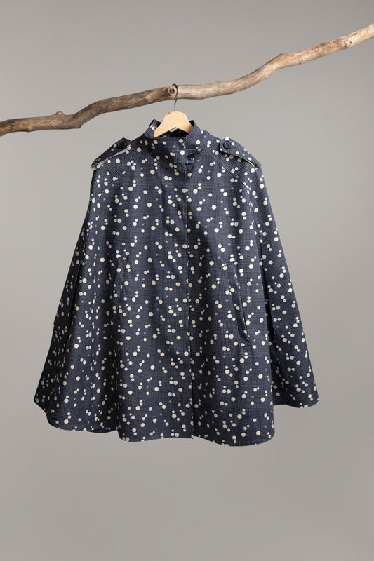 Cape | Hancock Planets Pattern / Navy – Handmade in Scotland, Hancock Archive